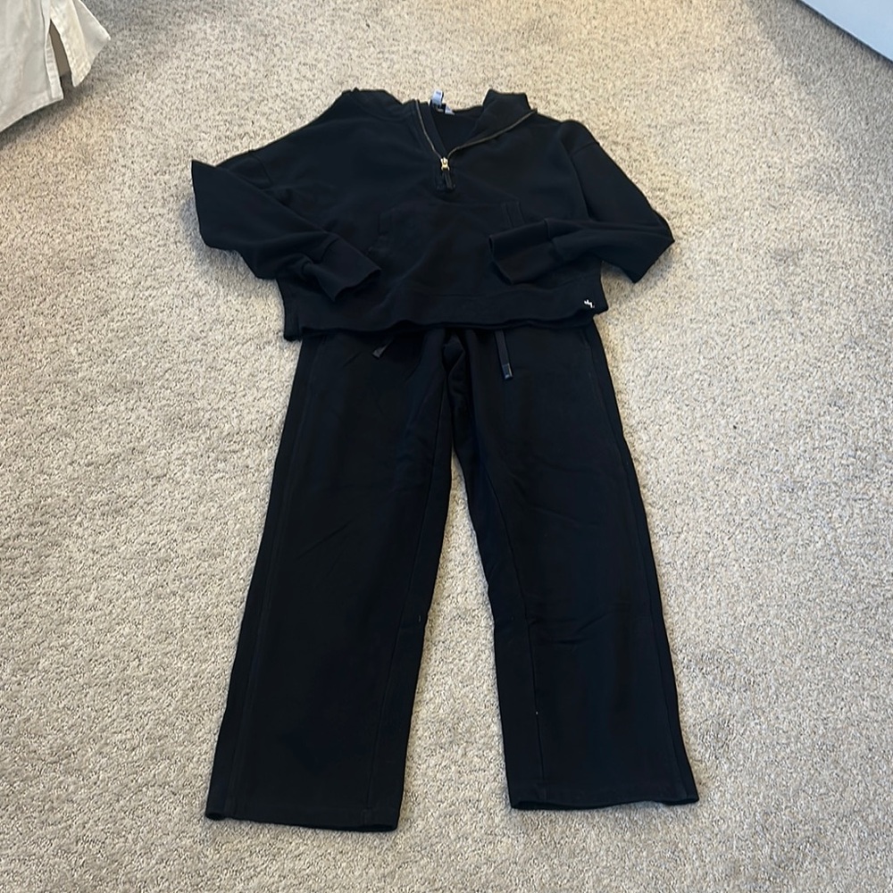 Women's Black Pants & Jumpsuit Set